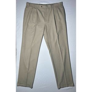 Ralph Lauren Men's 38x34 Khaki Dress Slacks - Pleated Front - Classic Fit - EUC
